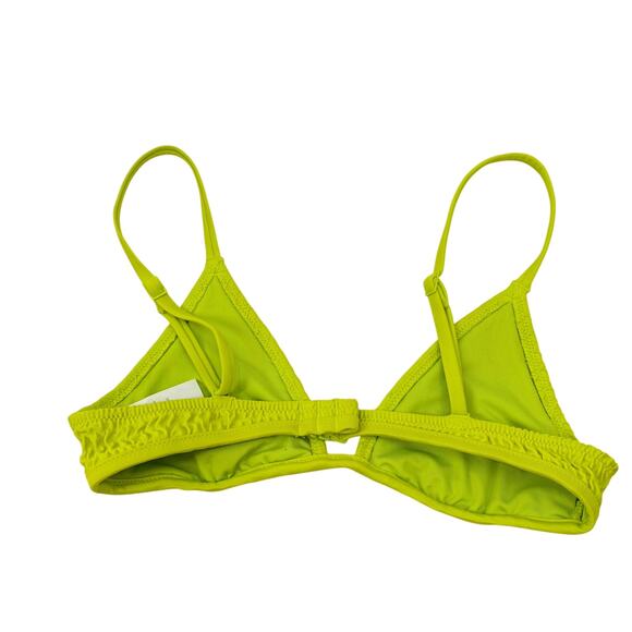 Aerie green yellow scrunch triangle bikini top - Picture 2 of 3